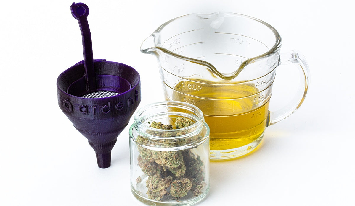 infused cannabis oil strainer