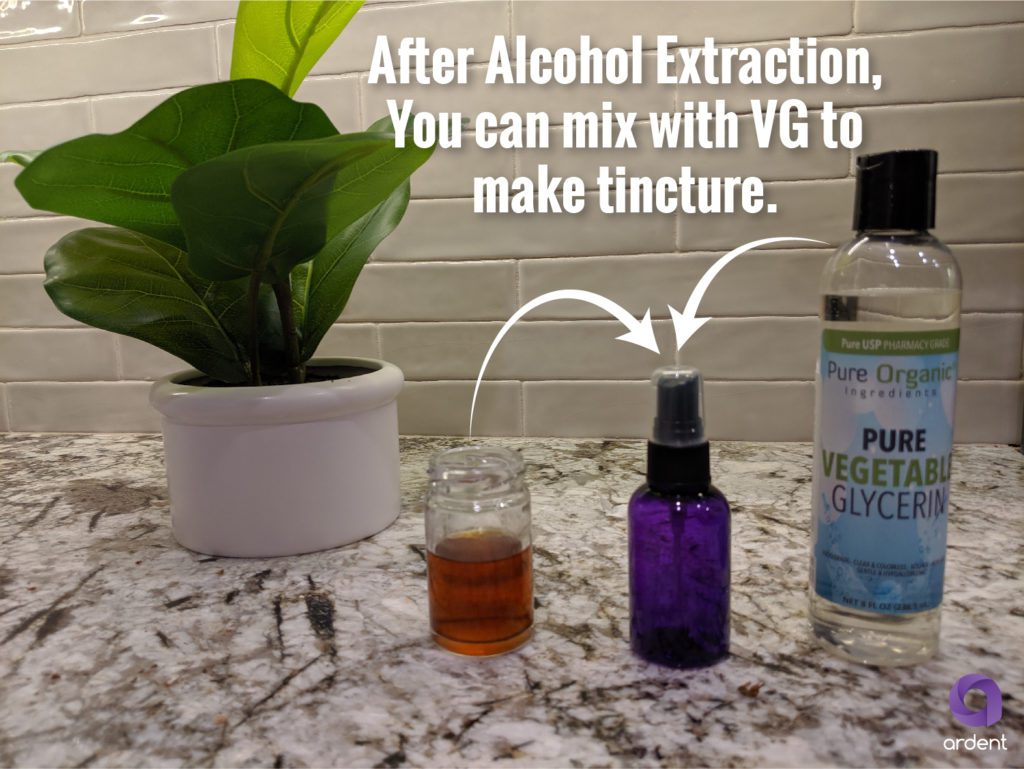 alcohol extraction making thc tincture