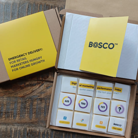 Bosco promotional biscuit box