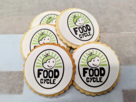Branded biscuits made for Food Cycle