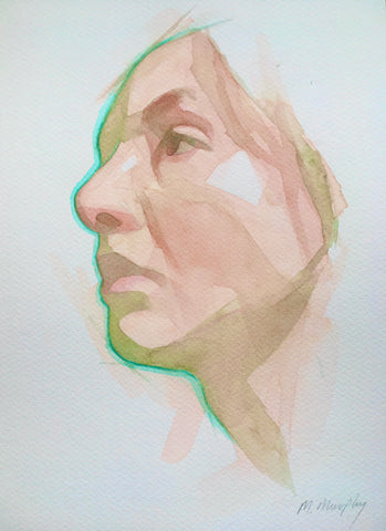 abstract watercolour portrait