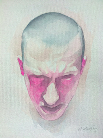 abstract watercolour portrait