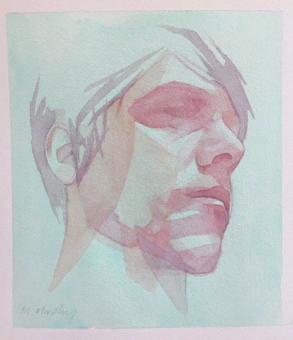 abstract watercolour portrait