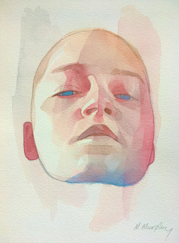 abstract watercolour portrait