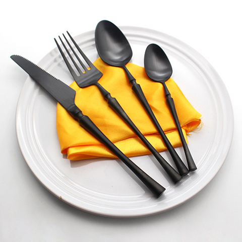 Bran Black Flatware Set