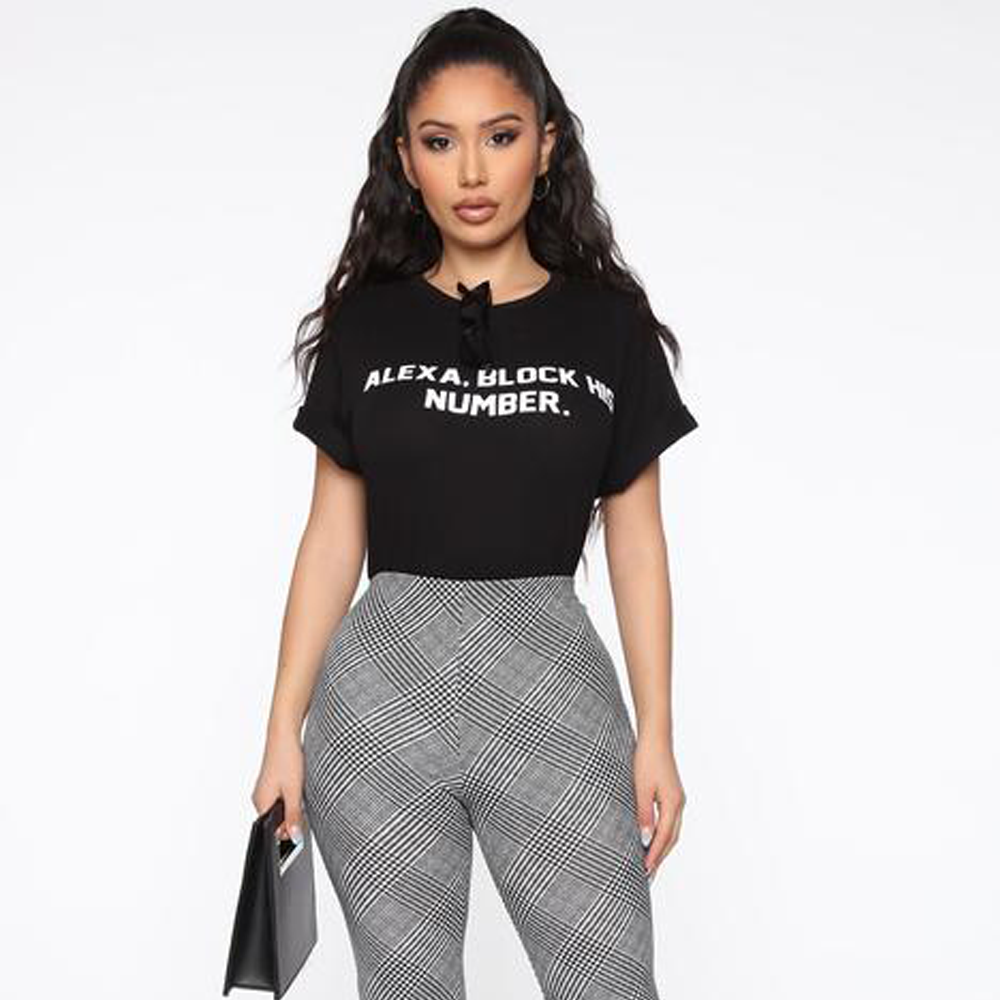 Alexa Block His Number Cropped T-Shirt