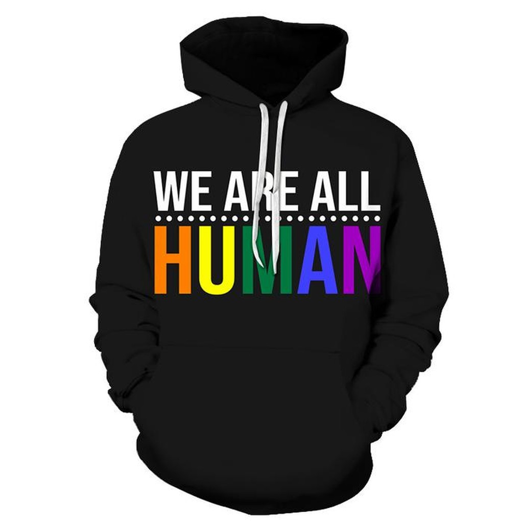 We Are All Human Pride Hooded Sweatshirt