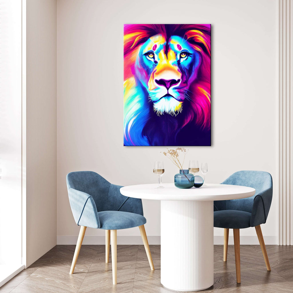 tableau-lion-pop-art