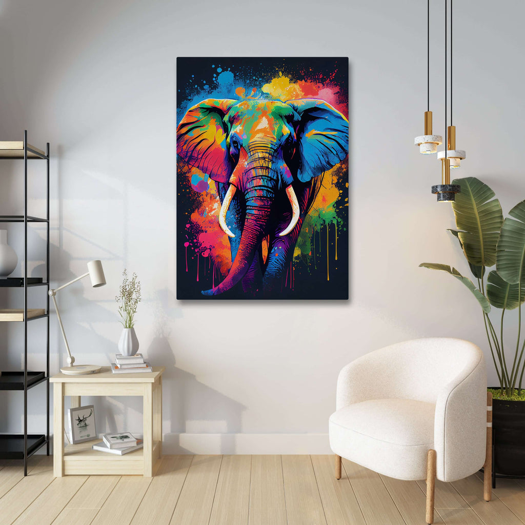 tableau-elephant-pop-art-cool