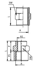 Размеры фитинга SF-Z2543