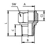  Размеры фитинга SF-Z2520