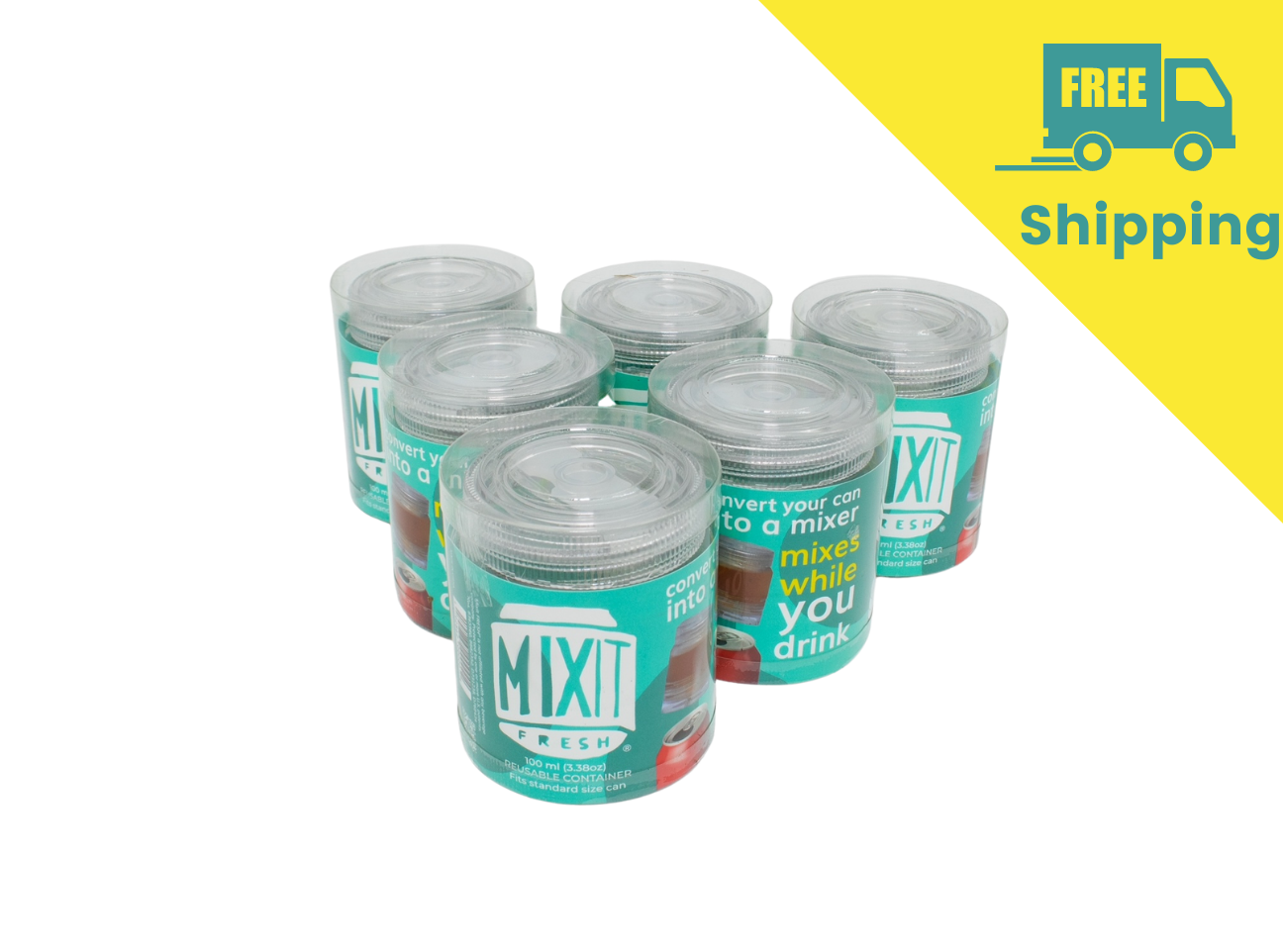 MIXIT FRESH REUSABLE DRINK MIXER - SNAPS ONTO CAN - 12th Man