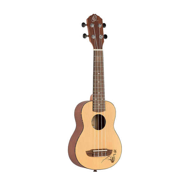 ortega ru5-so ukulele classico da concerto serie bonfire a 15 tasti, natural uomo