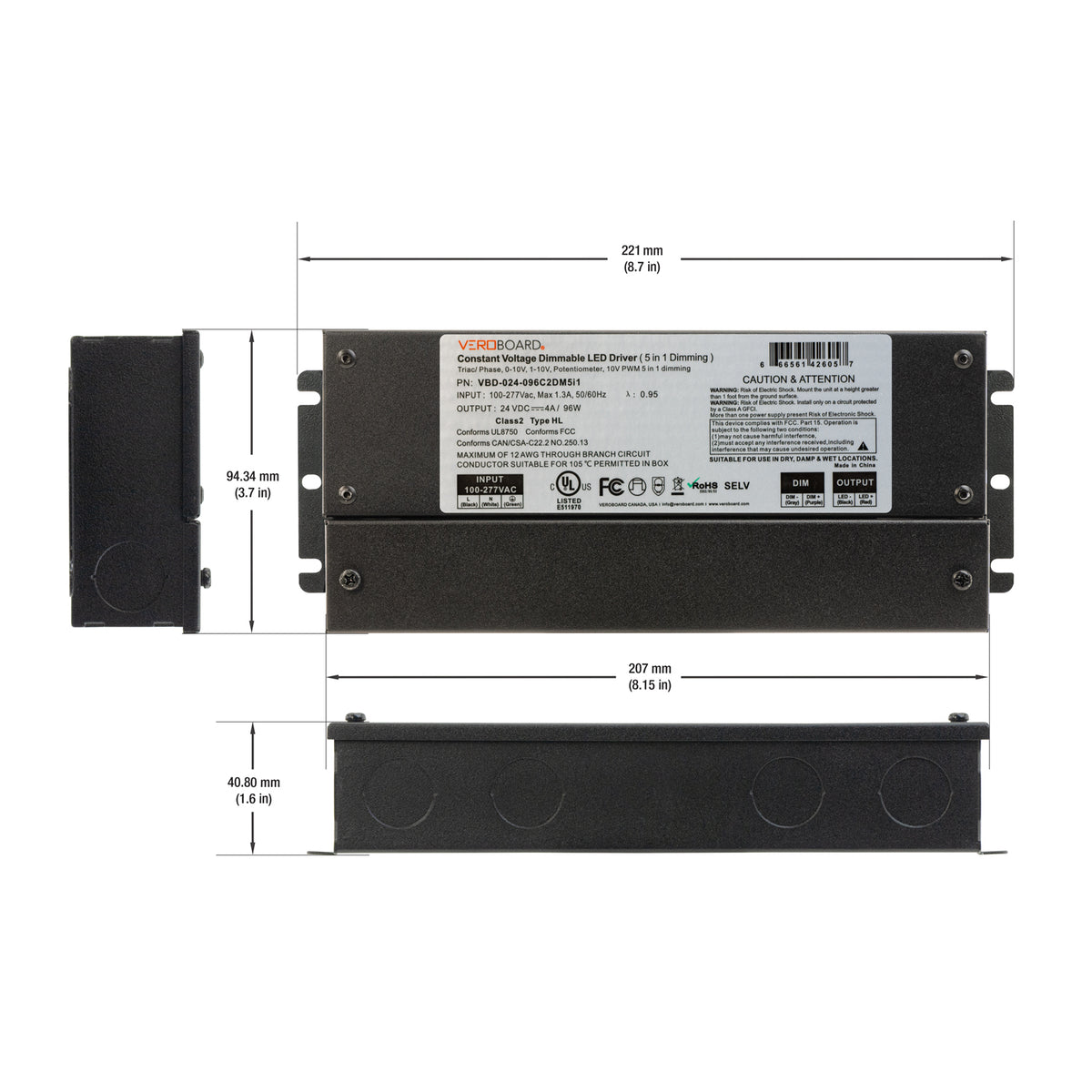 VBD-024-030C2DM5i1 Dimmable Constant Voltage LED Driver