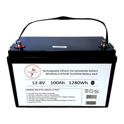 LiFePo4 12.8V 100AH Long Lasting Lithium Iron Phosphate Battery w/ Bluetooth® Monitoring