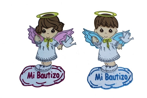 9.5" Angel w/ Halo, Dove & "Mi Bautizo" Fomi (10 Pcs) - LACrafts product image