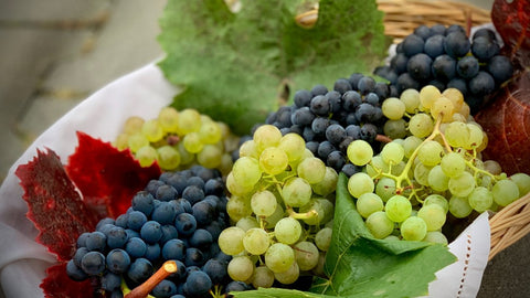 Different colored grapes