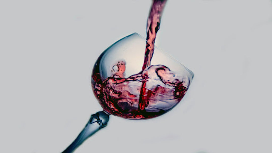 Wine pouring into glass 