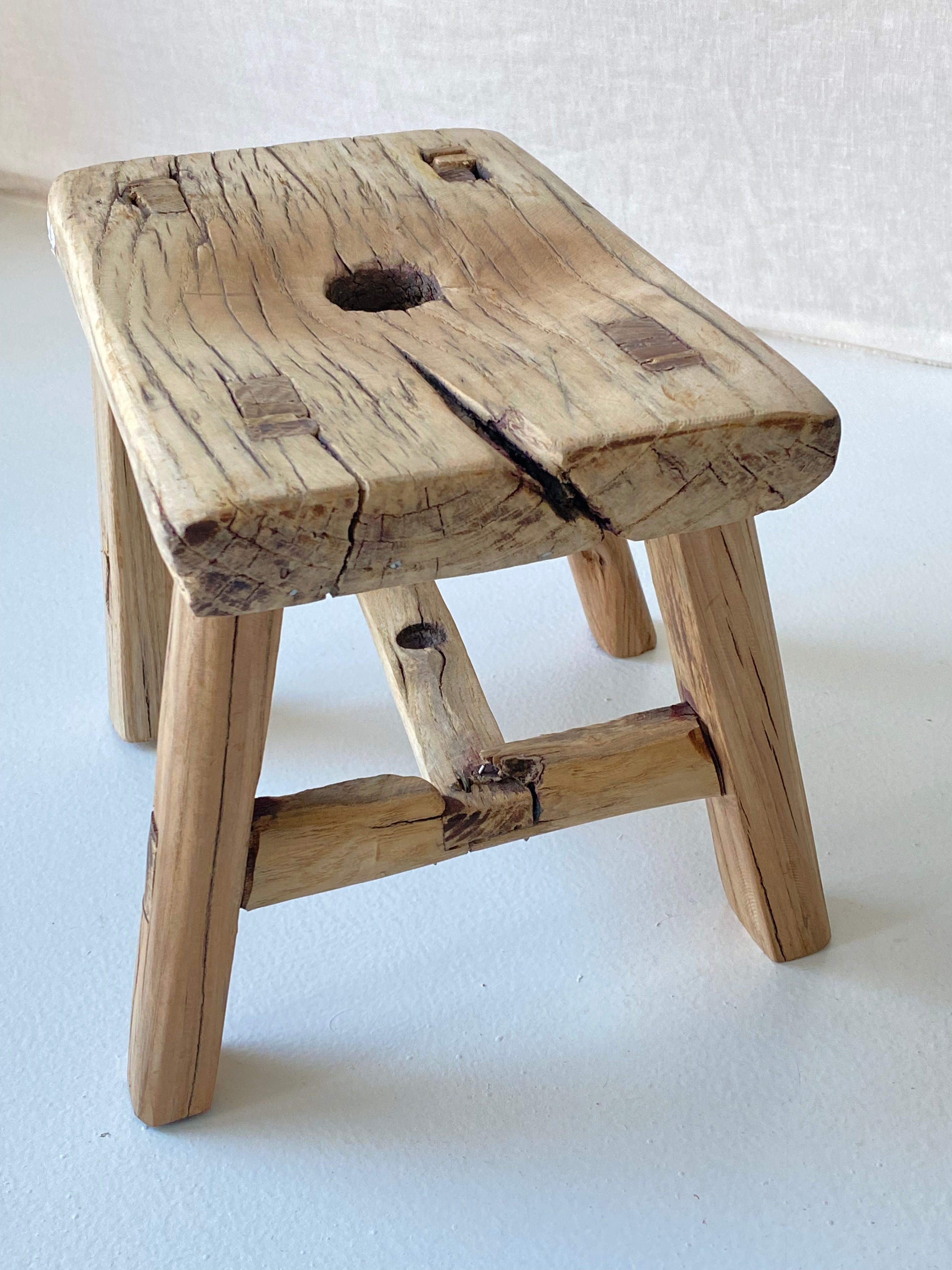 Wooden mini stool #4 26,5x16x19,5cm-image-3