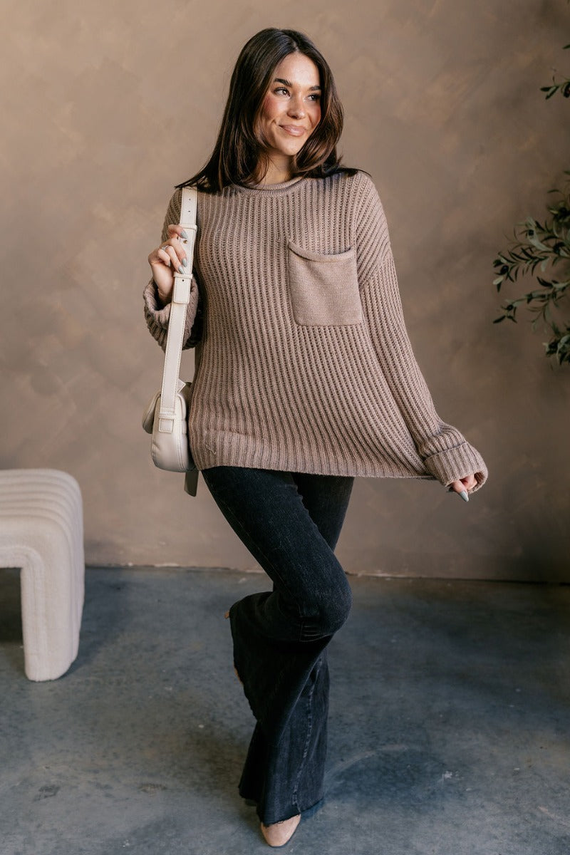 Never Better Open-Knit Sweater – LIZARD THICKET