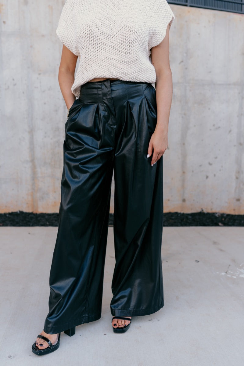 Plus Rust Wide Leg Trousers