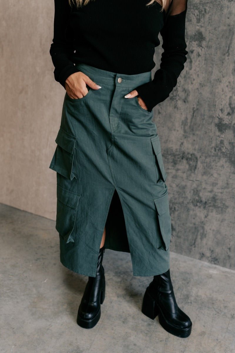 Get In The Groove Pants  Dark Green and Navy Pants – LIZARD THICKET