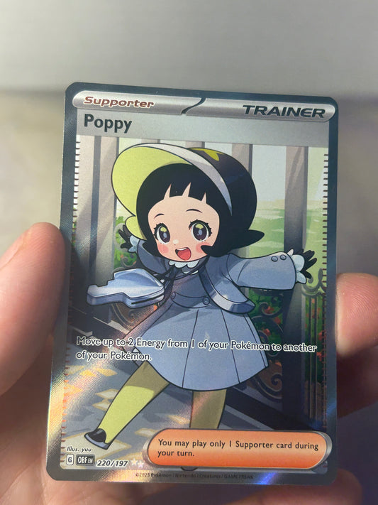 Pokemon TCG Poppy - 227/197 - Full Art Secret Rare - S&V: Obsidion Flames NM