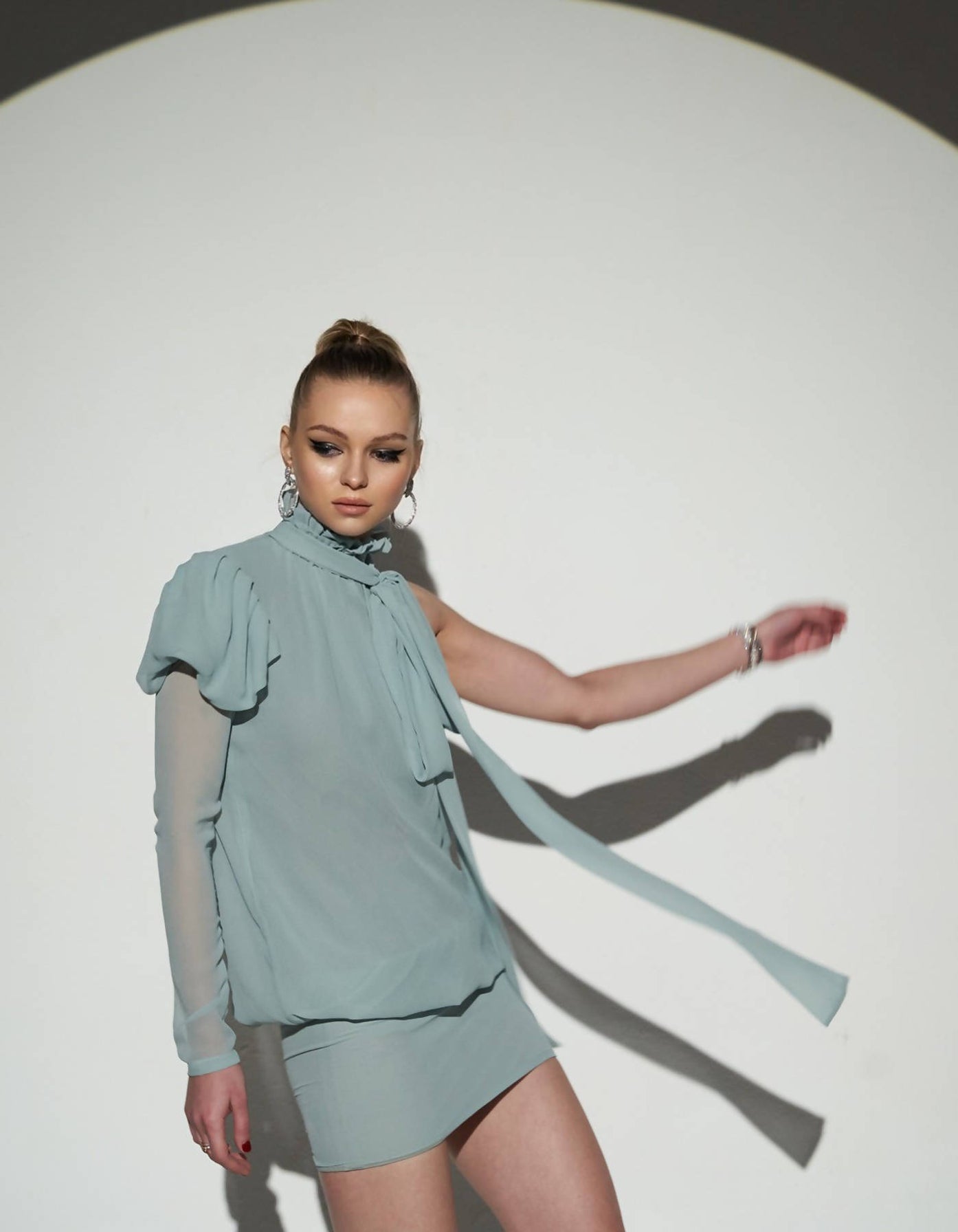 One Shoulder Mini Dress Irmak Su Guclu Hudson Mint Dress Not Just A Label 