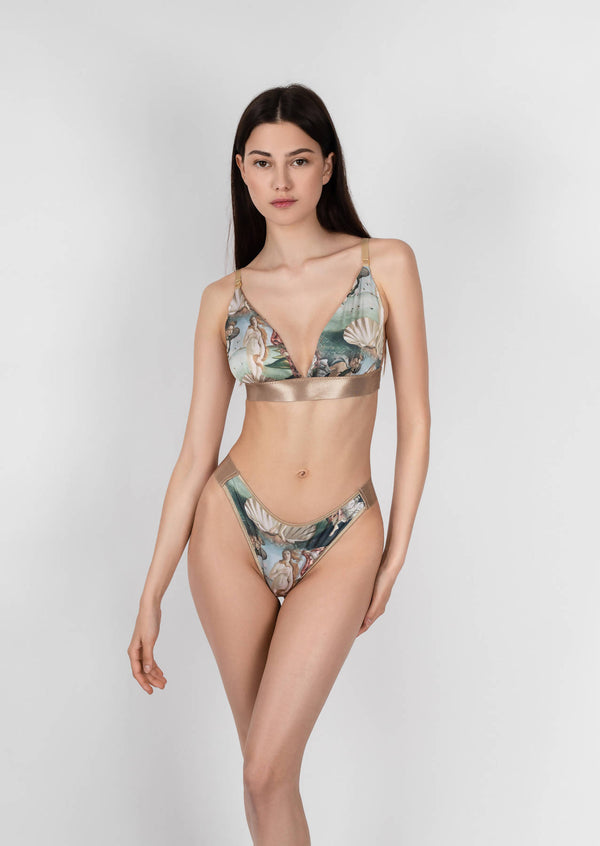 LA MUSA  Gold Sparkle Lingerie Set - LA MUSA