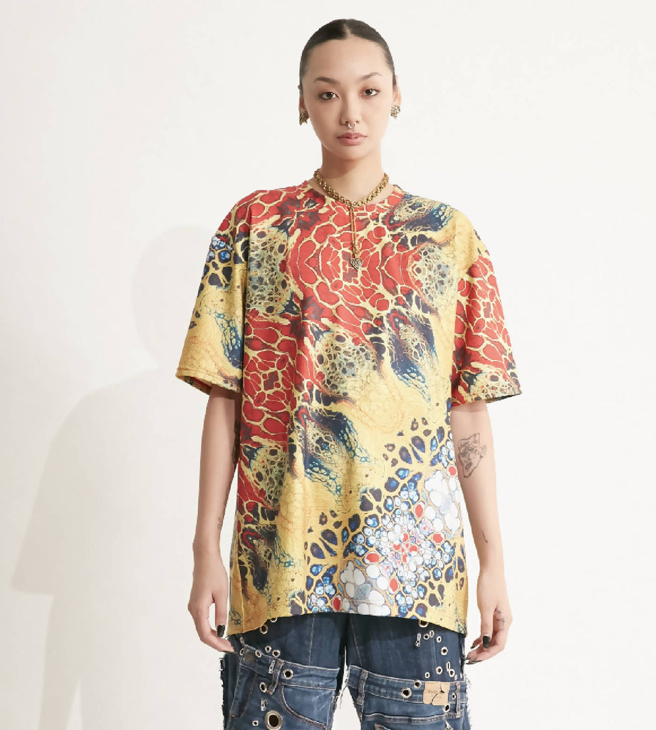 Floating-Print Oversize T-shirt | NOT JUST A LABEL
