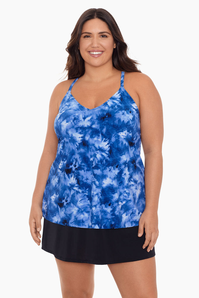 TRIMSHAPER RAINFOREST PRINT TANKINI TOP