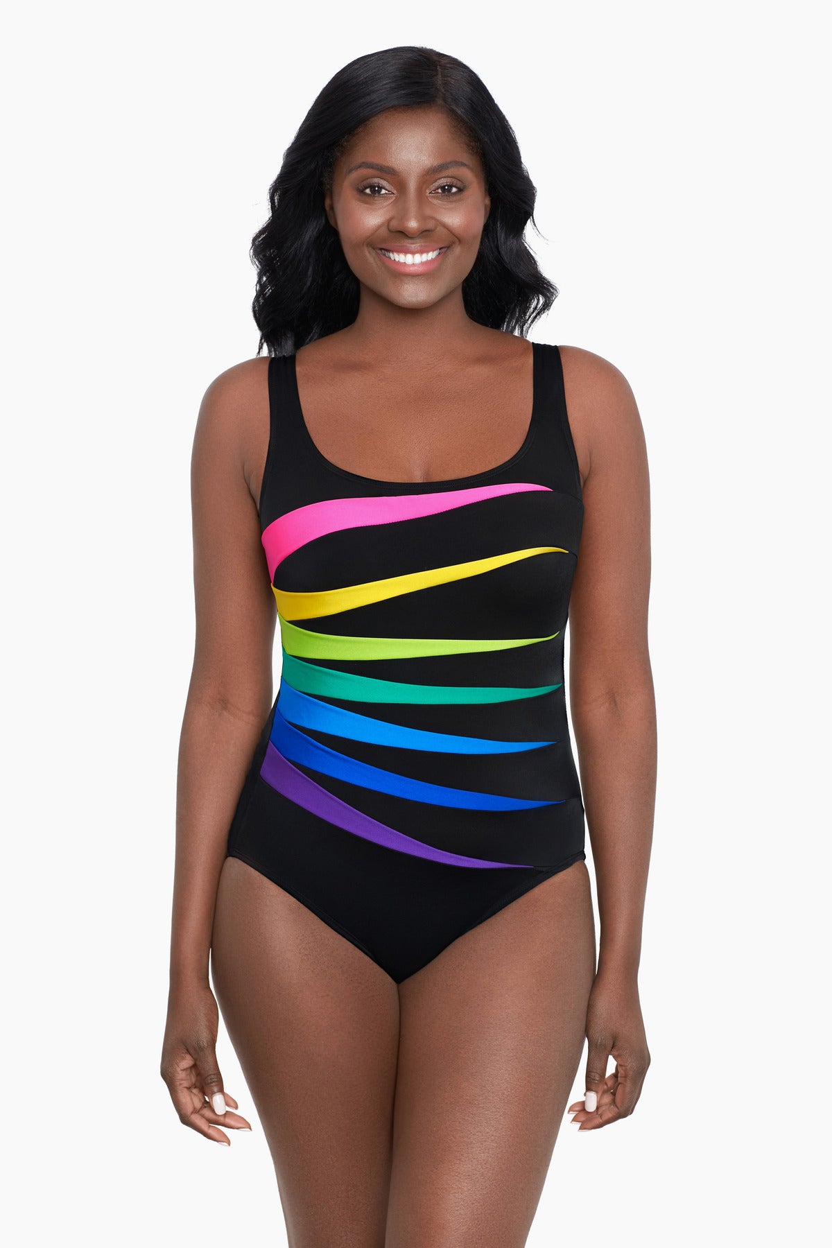 Longitude Scoopback Highneck Long Torso Panel Swimsuit Ombre – Longitude  Swim