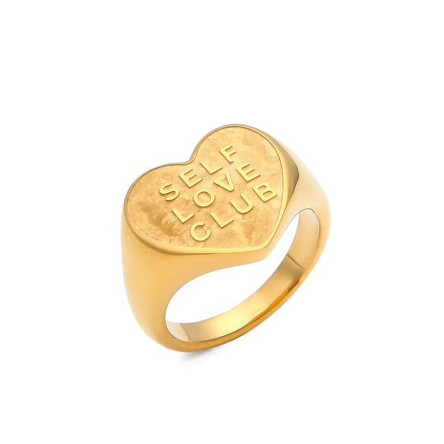 self love ring gold