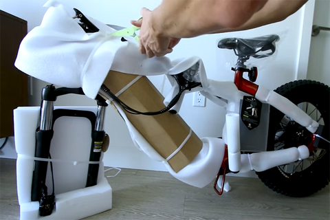 Hovsco HovBeta ebike is carefully packed and protected with foam and cardboard