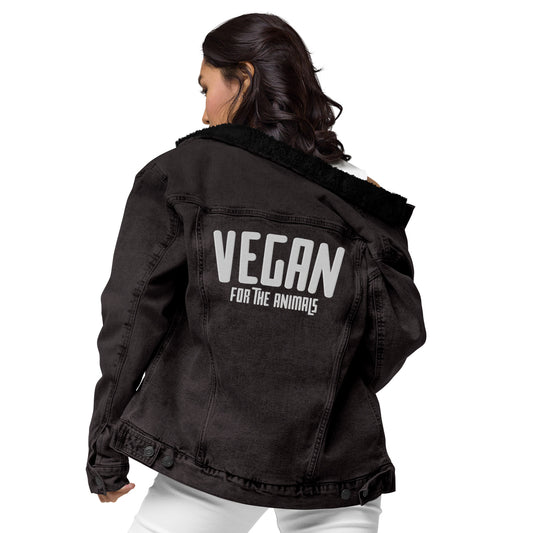 VEGAN BE KIND Embroidered Faux Leather Jacket