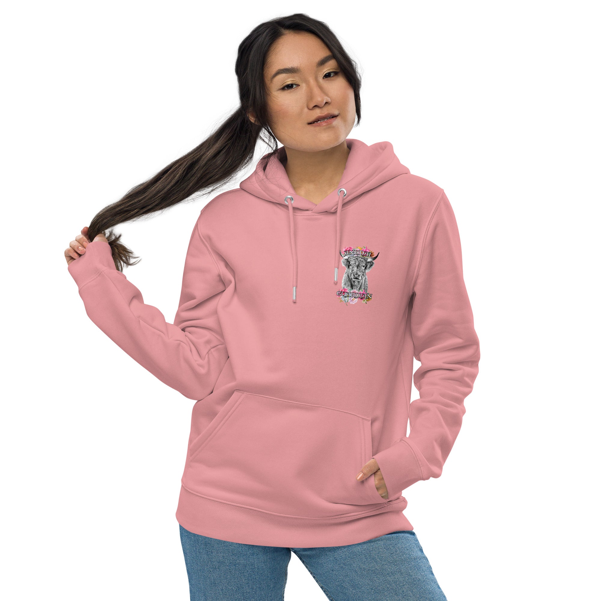 VEGAN "Animal Guardian" Unisex Essential Eco Hoodie - Sarcastic Rhino product image