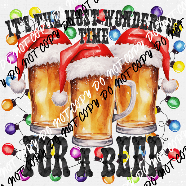 It's the Most Wonderful Time for a Beer DTF Transfer