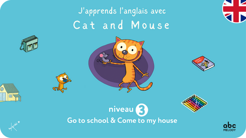 Jaquette j'apprends l'anglais avec Cat & Mouse sur Tikino