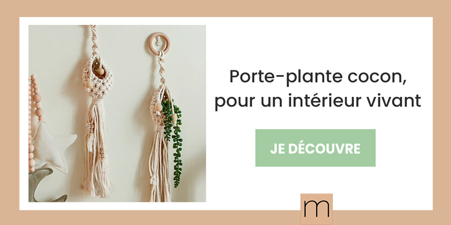 Porte-plante en macramé