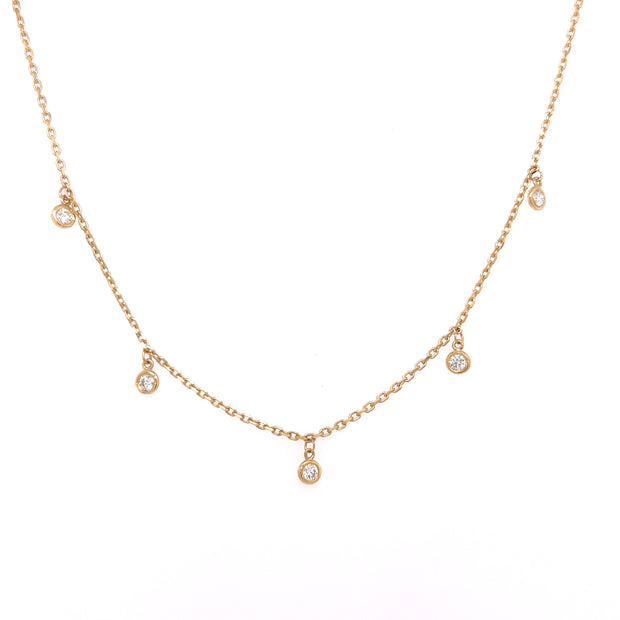 Diamond Solitaire Pendant Necklace - White Diamond – Cravingfor