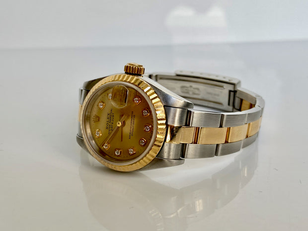 Rolex Datejust 41mm Two Tone Oyster Perpetual with Fluted Gold Bezel a –  Jahan Diamond Imports