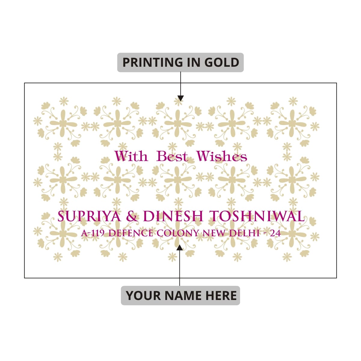 Gifts of Love Business Card Customised with your name, Name card - 026