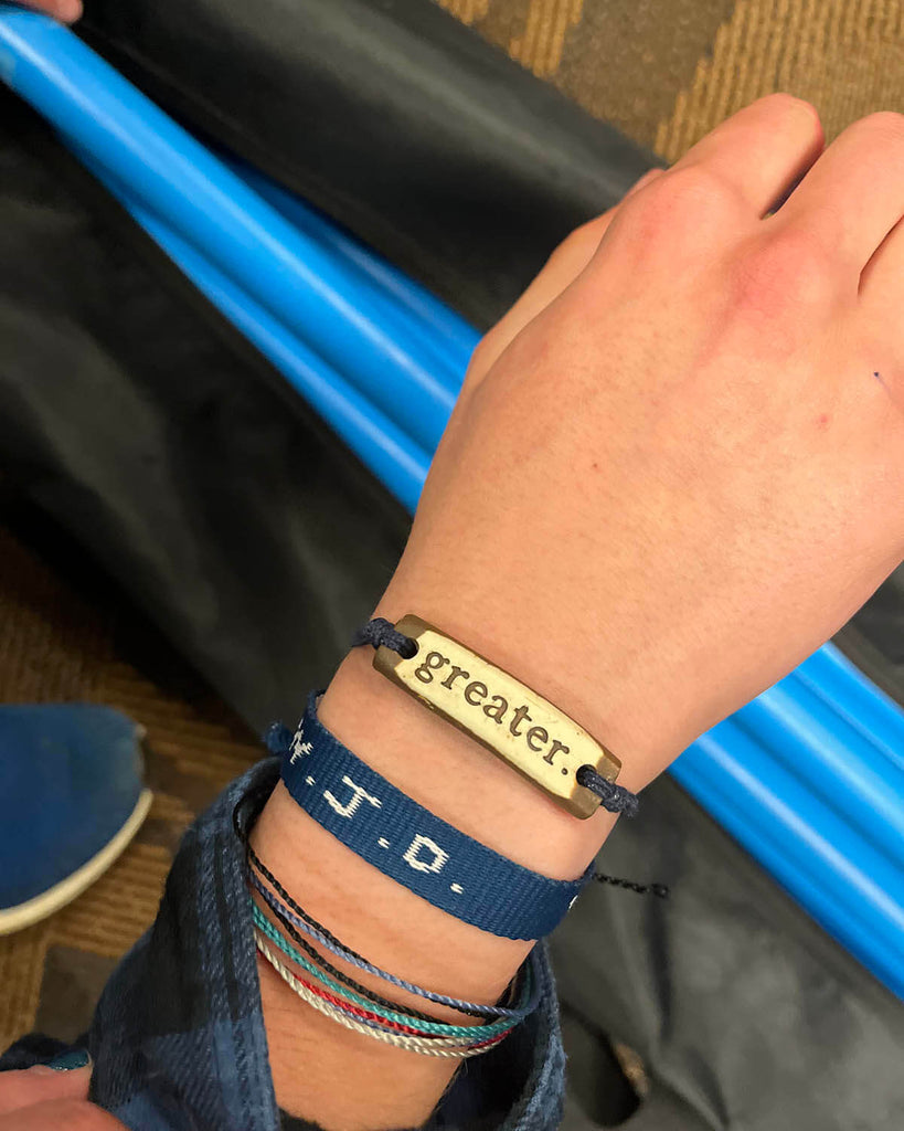 "greater." MudLOVE bracelet