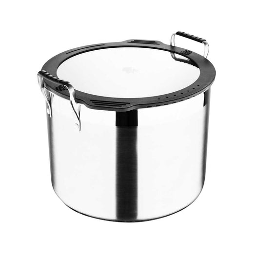 Smart by MasterPRO - 3.6 Qt Nesting Stainless Steel Stock Pot with Fla