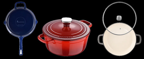 Legacy by MasterPRO - 10 Legacy Enamel Cast Iron Fry Pan, Red