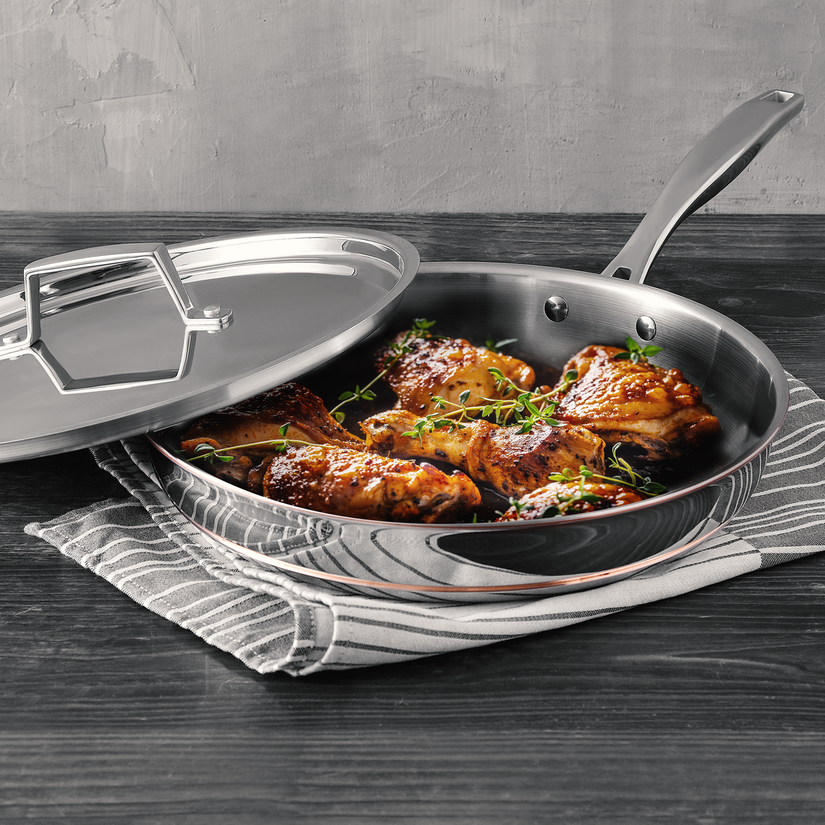 Legacy by MasterPRO - 10 Legacy Enamel Cast Iron Fry Pan, Red