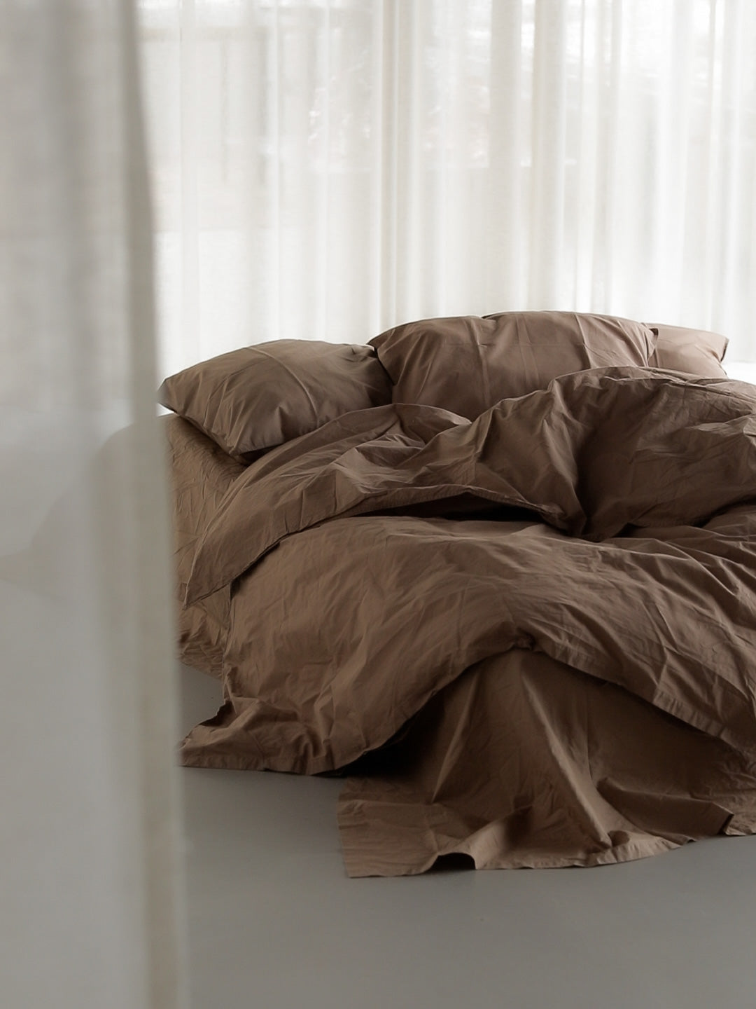 Billede af DAWN - Percale sengetøj - Mocha Brown - 140x220 cm - 100% økologisk bomuld - Brunt