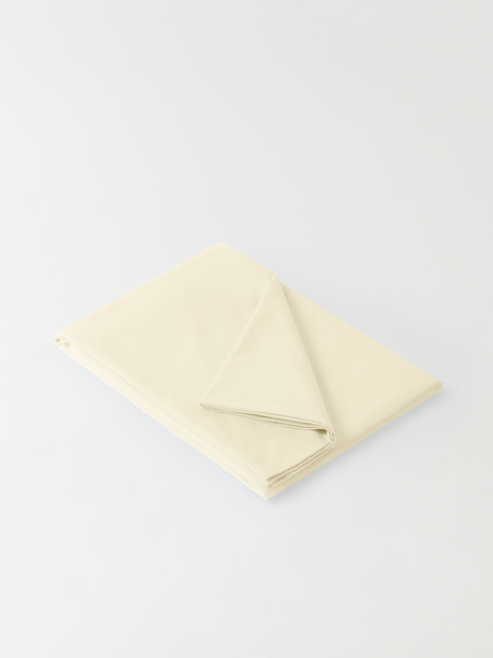 DAWN - Percale Fladt Lagen (260x260) - Elderflower - 100% økologisk bomuld - Gult