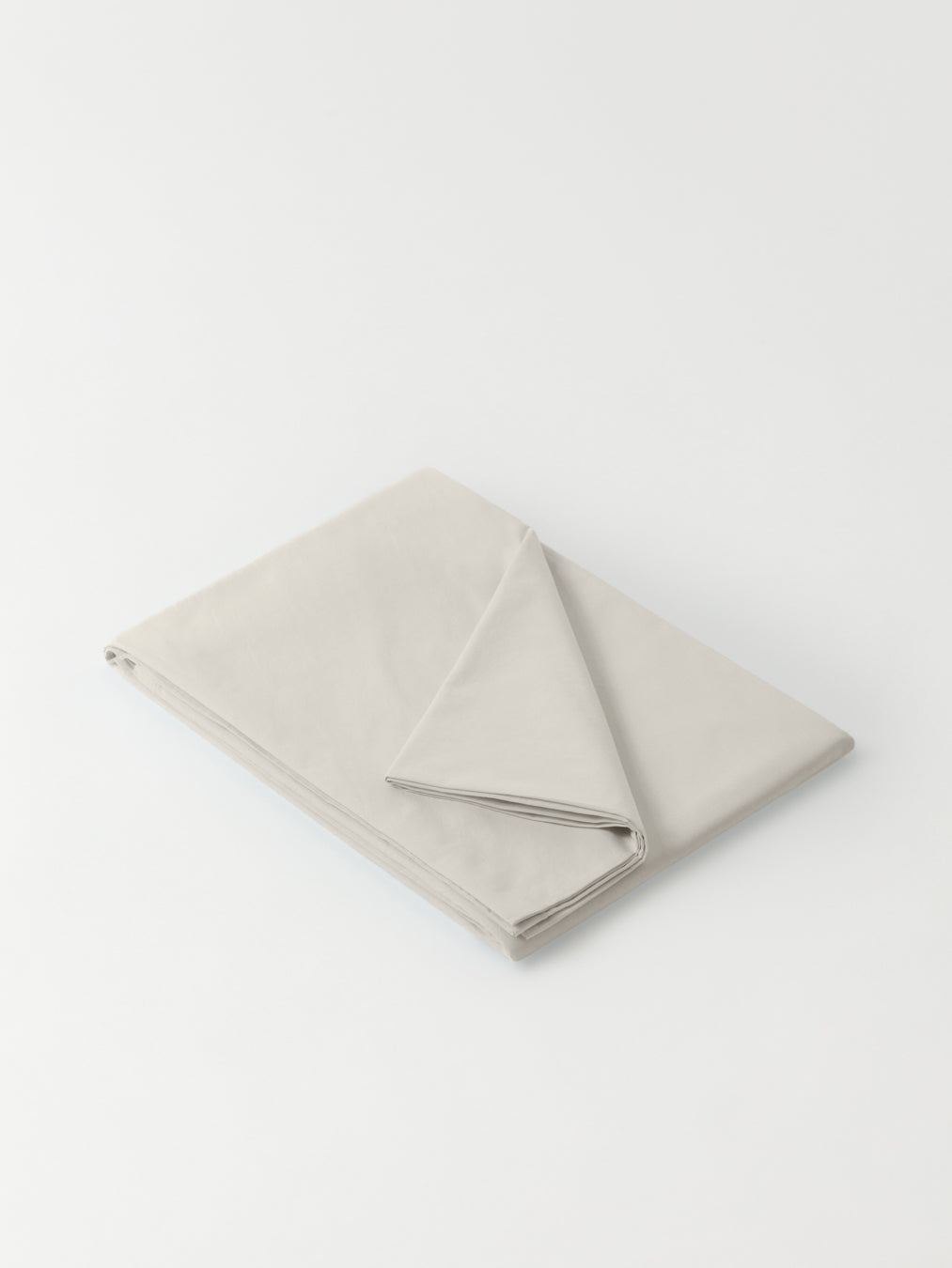 DAWN - Percale Fladt Lagen (260x260) - Ivory - 100% økologisk bomuld - Lysegråt