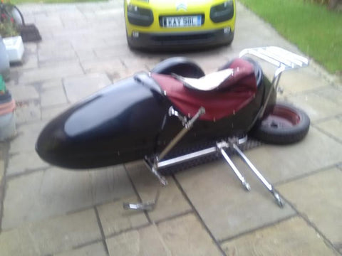 SOA Eagle sidecar with chrome mounts and frame